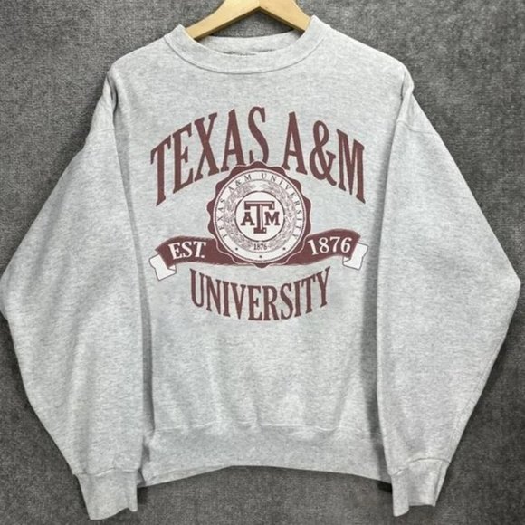 Texas A&M University Est 1876 Sweatshirt Shirt Sweater Retro - Picture 1 of 2